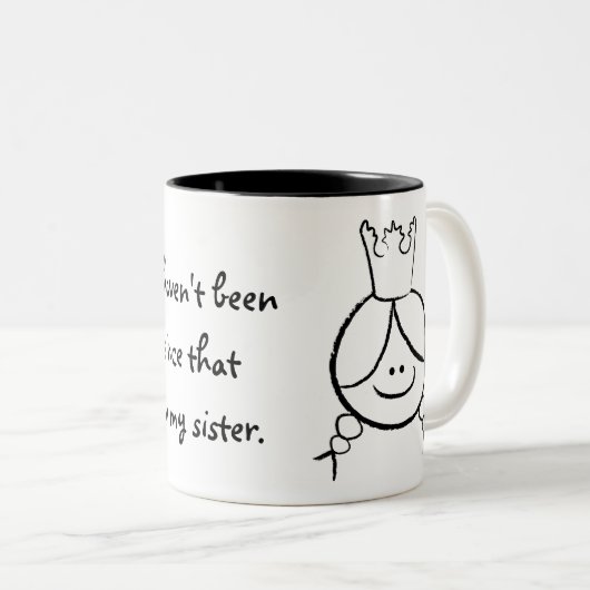 家は私の姉妹のマグで落ちました ツートーンマグカップ (正面右)