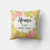 家は私の幸せな場所です クッション (裏面)