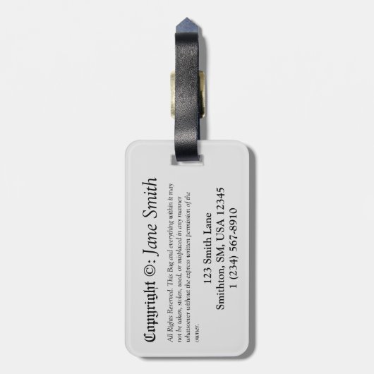 家は私の本がある場所 ラゲッジタグ (裏面縦)