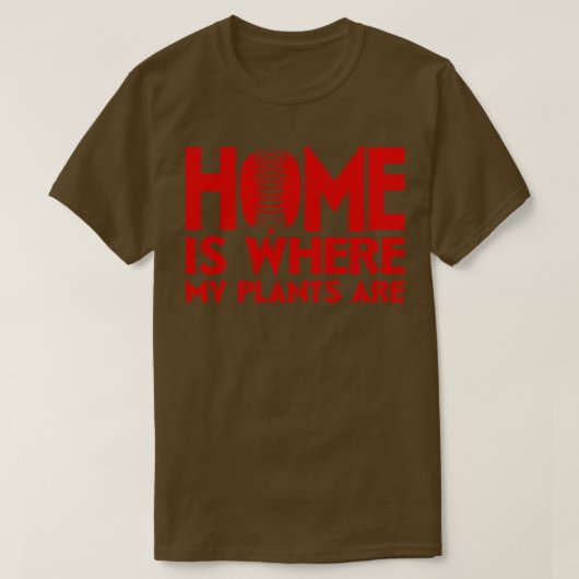 家は私の植物がある場所 Tシャツ (デザイン正面)