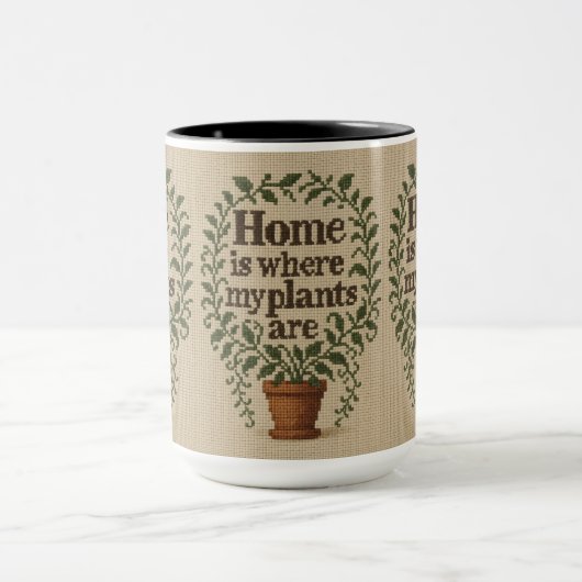 家は私の植物がプレミアムマグカップである マグカップ (中央)