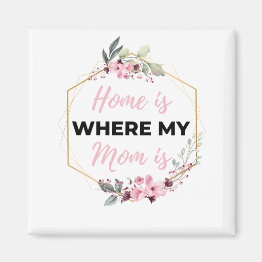 家は私の母が黒い所だ マグネット (正面)