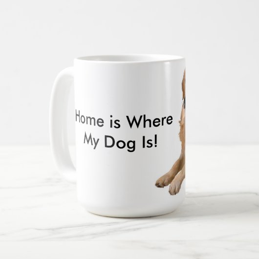 家は私の犬があるところです コーヒーマグカップ (正面左)
