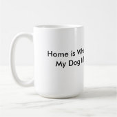 家は私の犬があるところです コーヒーマグカップ (左)