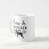 家は私の犬がどこにいても コーヒーマグカップ (正面左)