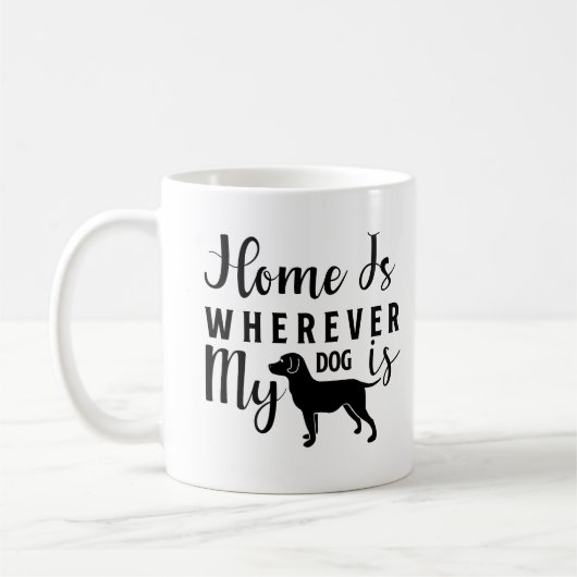 家は私の犬がどこにいても コーヒーマグカップ (左)