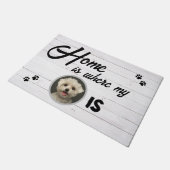 家は私の犬がフォトウッドカスタムである場所 ドアマット (アングル)