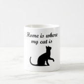 家は私の猫があるところです コーヒーマグカップ (中央)