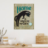 家は私の猫がいる所 ポスター (キッチン)