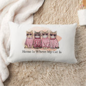 家は私の猫がいる所 ランバークッション (ブランケット)