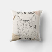 家は私の猫がいる所、家は猫がいる所 クッション (裏面)