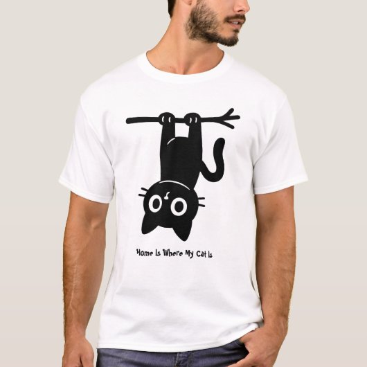 家は私の猫がいる所 Tシャツ (正面)