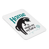 家は私の猫がカードを持っている場所 マグネット (右側)