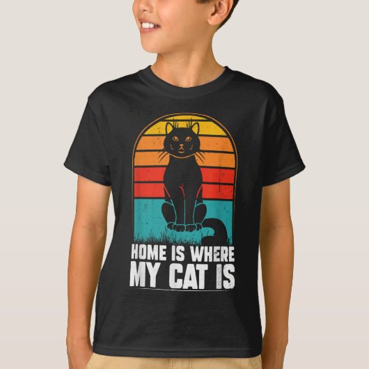 家は私の猫がクリスマスおもしろいパジャマ Tシャツ (正面)