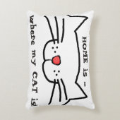 家は私の猫が枕であるところです アクセントクッション (正面(垂直))