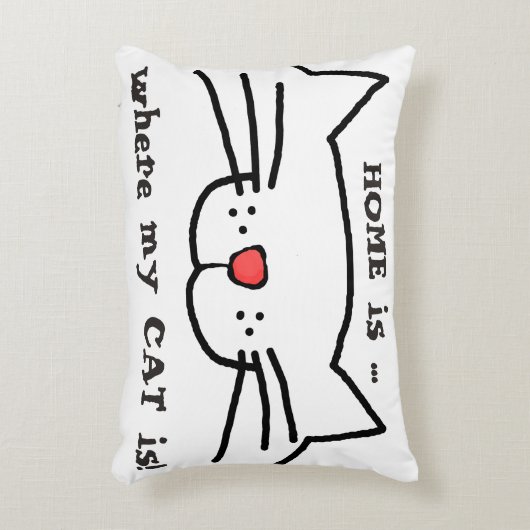 家は私の猫が枕であるところです アクセントクッション (正面(垂直))