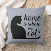 家は私の猫が装飾用クッション クッション (ブランケット)