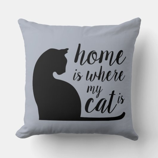 家は私の猫が装飾用クッション クッション (正面)
