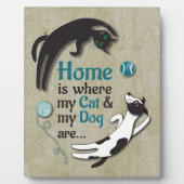 家は私の猫と私の犬 フォトプラーク (正面)