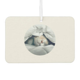 家は私の猫の昼寝カスタムのペット写真 カーエアーフレッシュナー