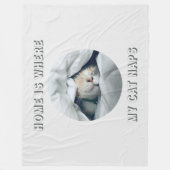 家は私の猫の昼寝カスタム写真 フリースブランケット (正面)