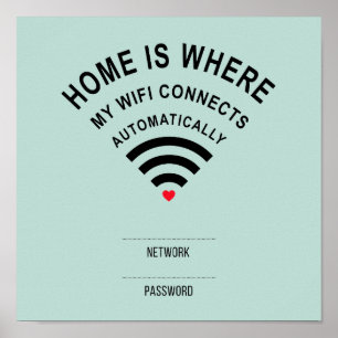家は私のwifiが自動的に接続するところです ポスター