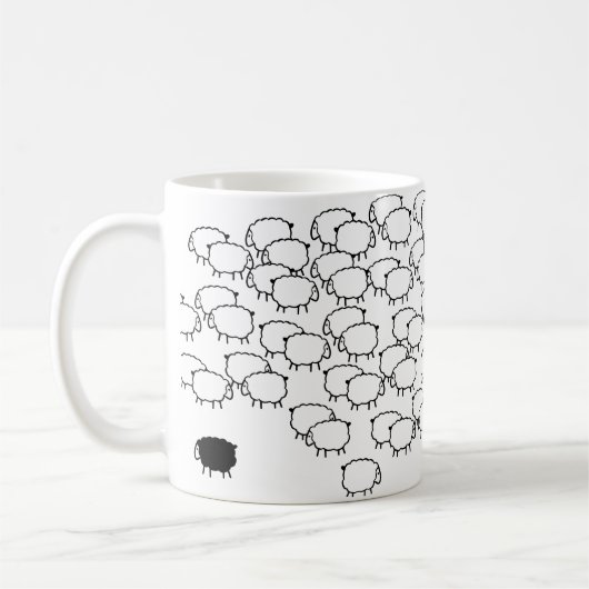 家は羊の群れ コーヒーマグカップ (左)