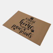 家は肉足跡のない家ではない、犬の愛 ドアマット (アングル)