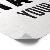 「家は自分の帽子つるの場所」タイポグラフィアート ポスター (角)