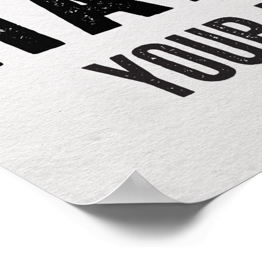 「家は自分の帽子つるの場所」タイポグラフィアート ポスター (角)