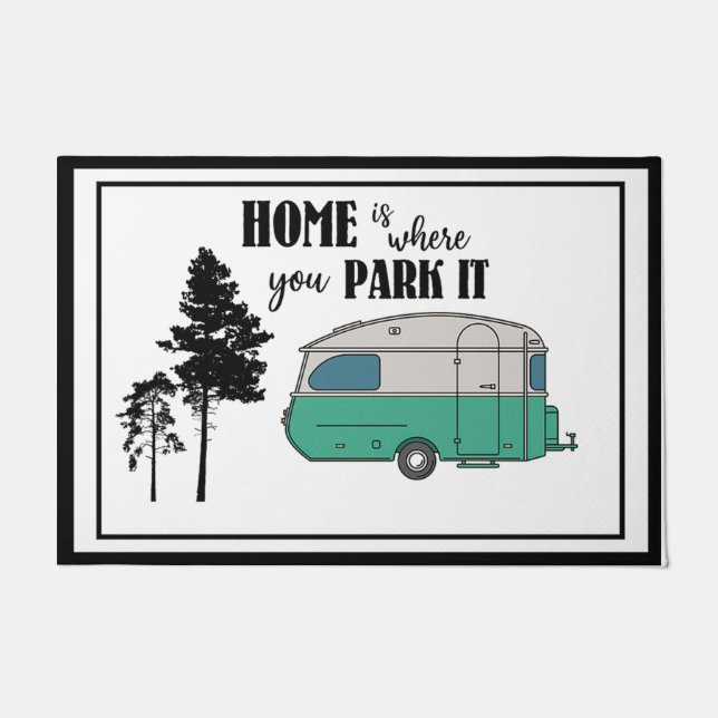 家は駐車する場所 ドアマット (正面)