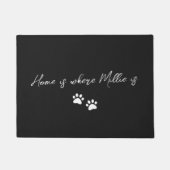 家は、あなたのペットがポープリントブラックされている場所である ドアマット (正面)