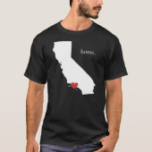 家は-カリフォルニアハートがあるところです Tシャツ (正面)