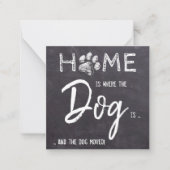 家は、犬が動いている発表されている場所 ノートカード (正面)