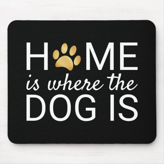 家は、犬が金箔ポープリントされている場所 マウスパッド (正面)