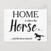 家は、馬が新しいアドレスのペット移動されている 案内ポストカード (正面)