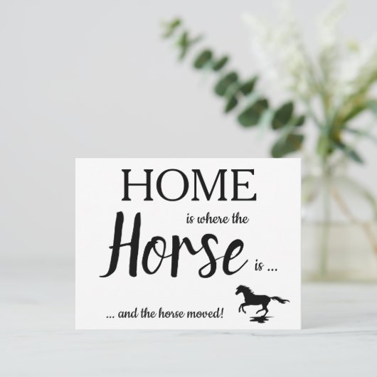 家は、馬が新しいアドレスのペット移動されている 案内ポストカード (スタンド正面)