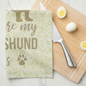 家は- Doxie Teckelの恋人私のダックスフントがあるところです キッチンタオル (四つ折り)