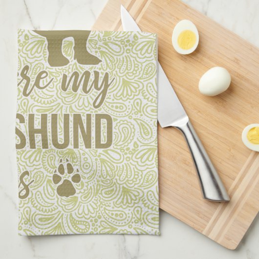 家は- Doxie Teckelの恋人私のダックスフントがあるところです キッチンタオル (四つ折り)