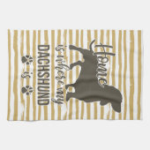 家は- Doxie Teckelの恋人私のダックスフントがあるところです キッチンタオル (横)