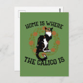 家はCalicoが"Calico Cat"ユーモアである場所である ポストカード (正面/裏面)