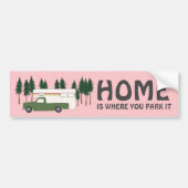 家はITトラックのキャンパーRVingを駐車する場所 バンパーステッカー (正面)