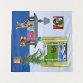 家ぶら下がったの中の壁の仮室子供へ タペストリー (正面(横))