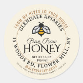 家へのじんましんミツバチシール ラウンドシール (正面)