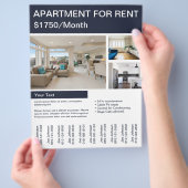 家またはアパートメントフォーレントフライヤーティアオフストリップ チラシ (手)