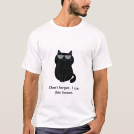 家を任せる - かわいい猫 Tシャツ
