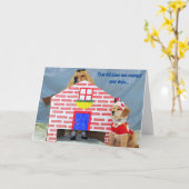 家を出て新しい家に成長すること カード (黄色い花)