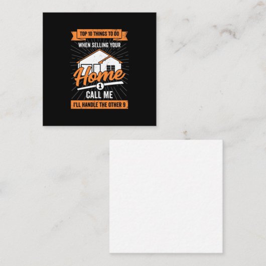 家を売るときに電話する ノートカード (正面/裏面)