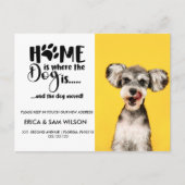 家を引っ越した住所の変更は犬 案内ポストカード (正面)