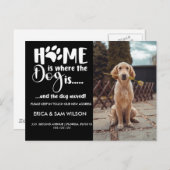 家を引っ越した住所の変更は犬 案内ポストカード (正面/裏面)